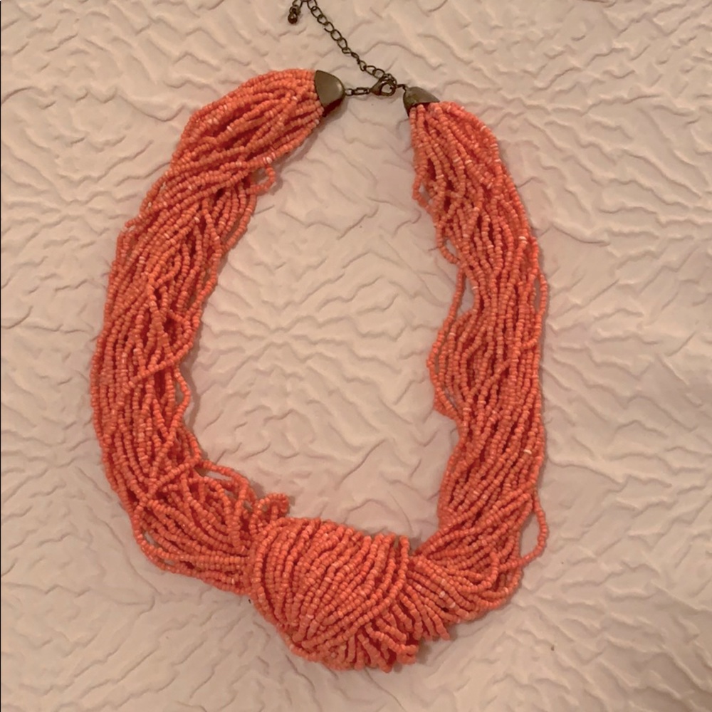 Coral beaded necklace